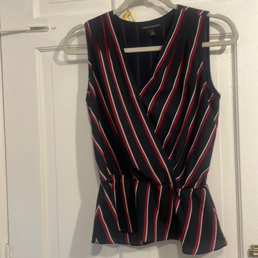 Classy tank blouse in rich navy